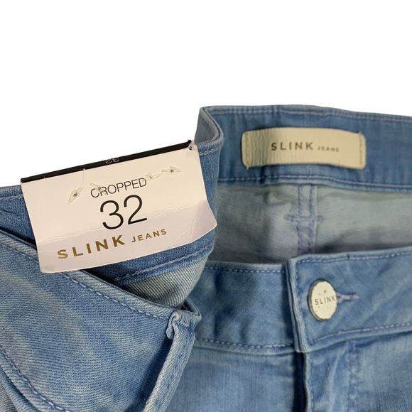 Slink Patched Boho Cropped Jeans Flower Pink Yellow Green Bee Charm Waist 56 - Picture 13 of 13